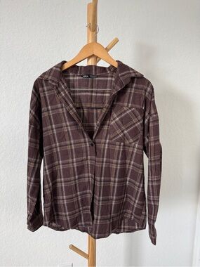Women’s Brown Plaid Flannel